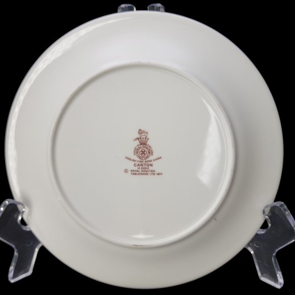 4 Vintage Royal Doulton Canton Bread & Butter Plate 6 5/8" Pink & Blue Floral - Picture 7 of 8